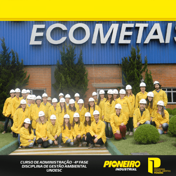 Pioneiro Ecometais recebe a visita de estudantes da Unoesc através do Programa Portas Abertas
