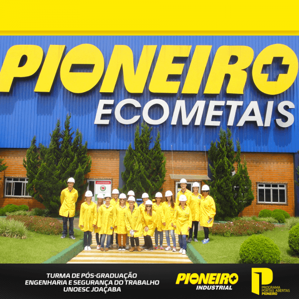 Pioneiro Ecometais recebe visita da turma de pós-graduação em Engenharia e Segurança do Trabalho da Unoesc Joaçaba