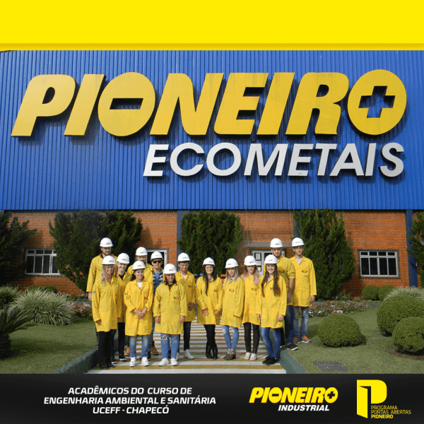 Pioneiro Ecometais recebe acadêmicos do curso de Engenharia Ambiental e Sanitária de Chapecó