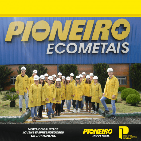 Pioneiro Ecometais recebe visita de grupo de jovens empreendedores de Capinzal